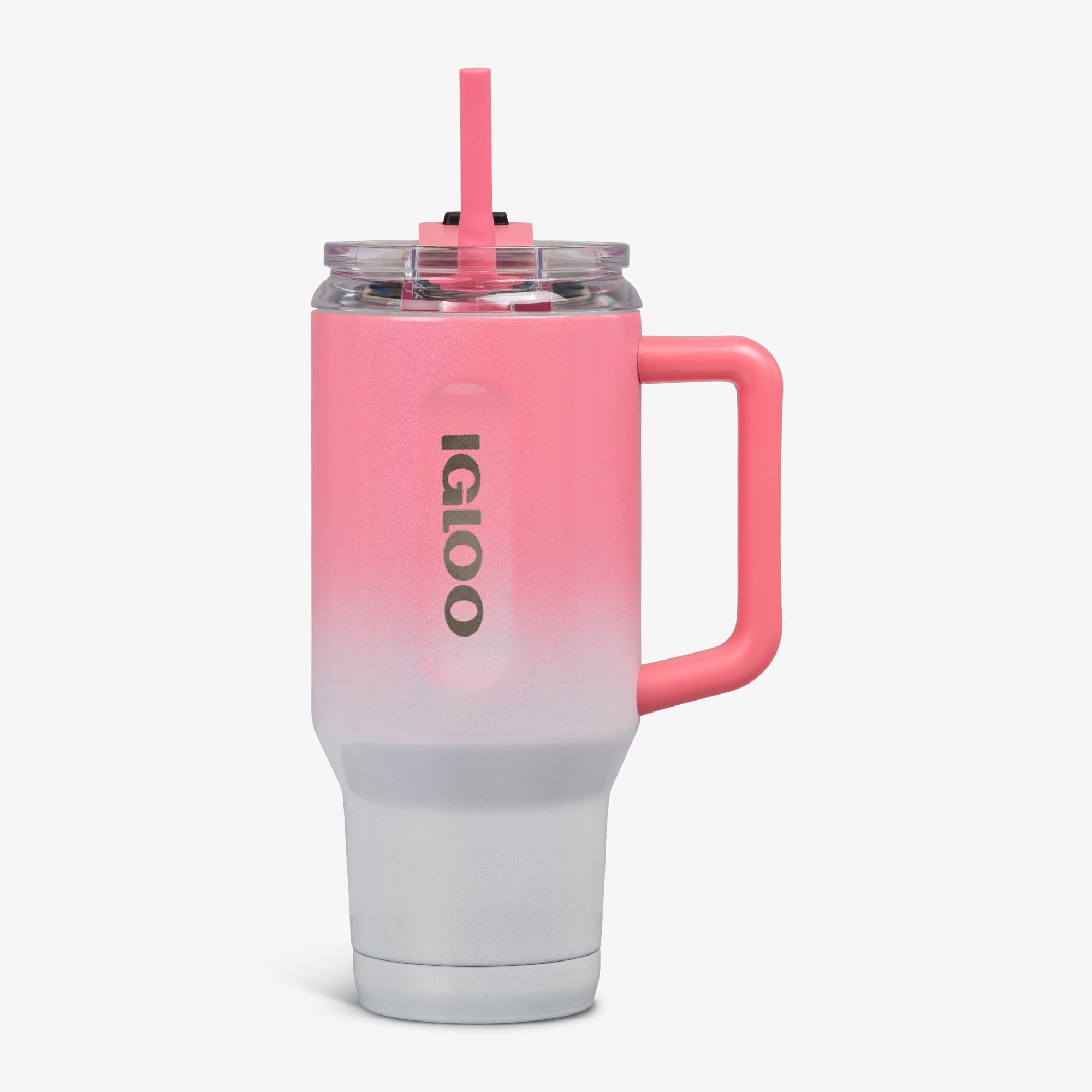 32 Oz Flip ‘n’ Sip Travel Mug M0 - Gradient Pink - Strap View