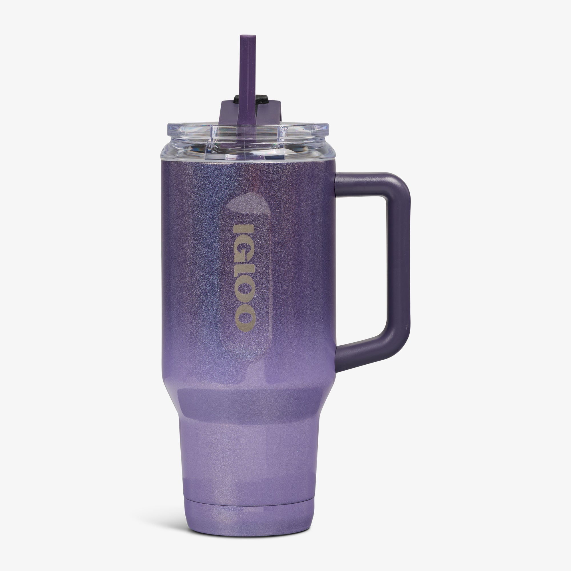 32 Oz Flip ‘n’ Sip Travel Mug M0 - Gradient Grape - Strap View