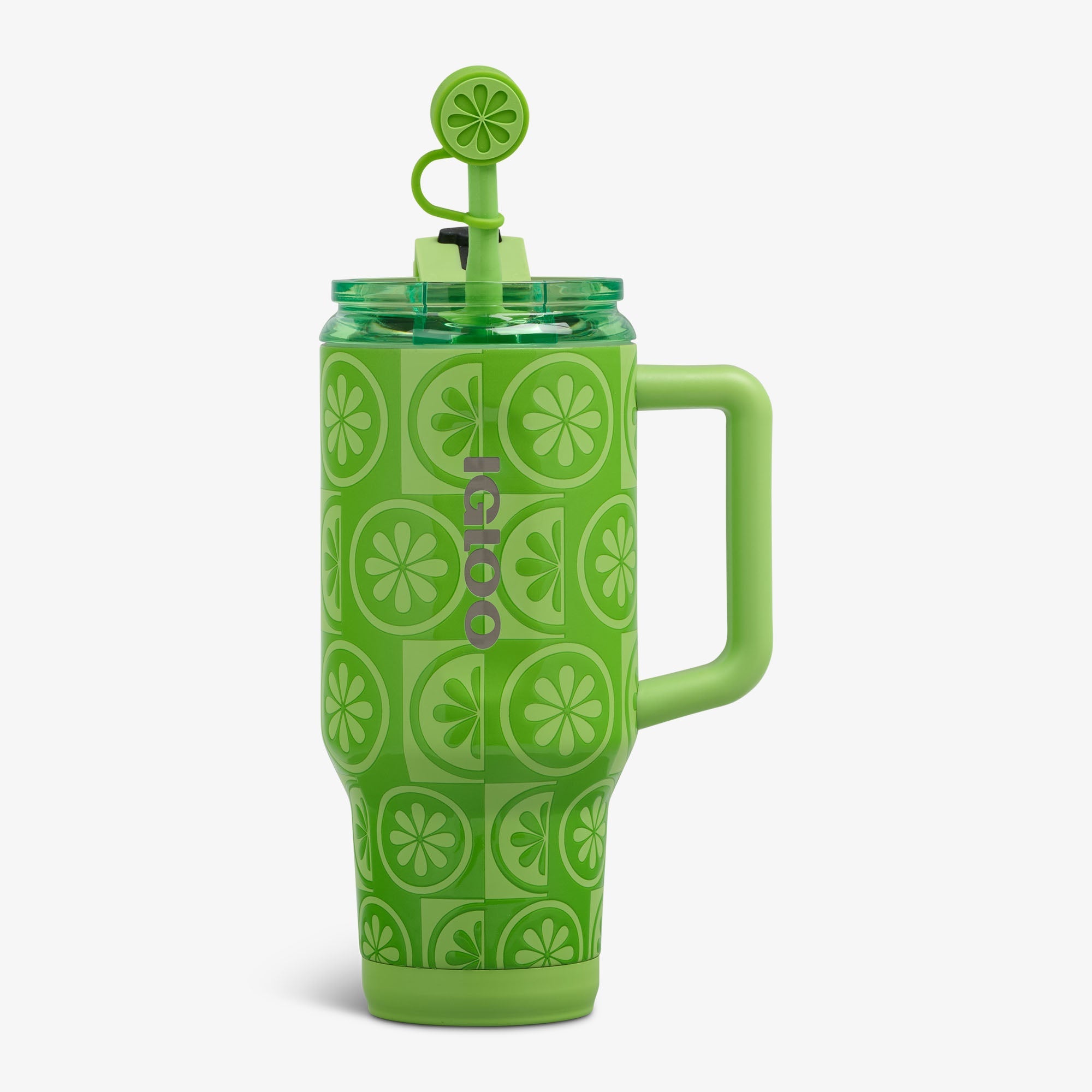 32 Oz Flip ‘n’ Sip Travel Mug M0 - Lime - Front View