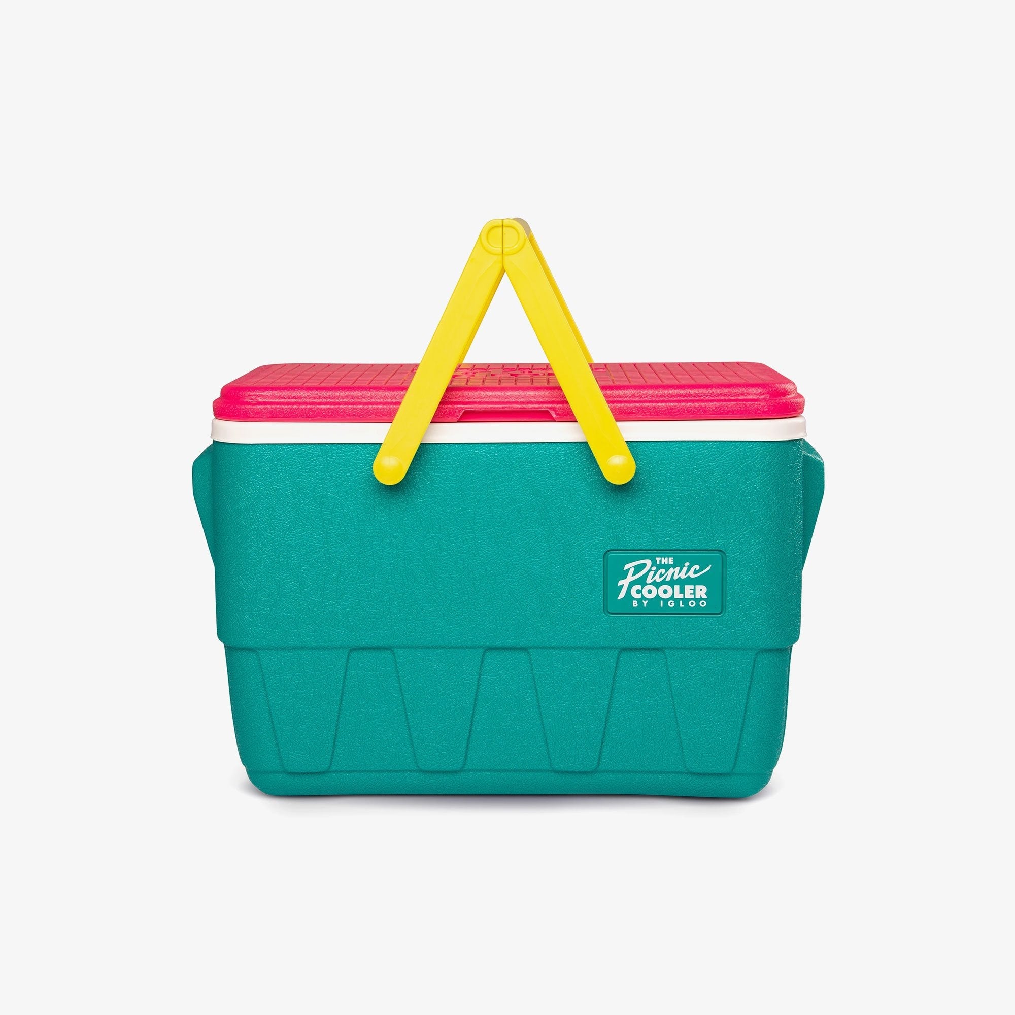Retro Picnic Basket 25 Qt Cooler B2 - Jade - Product View